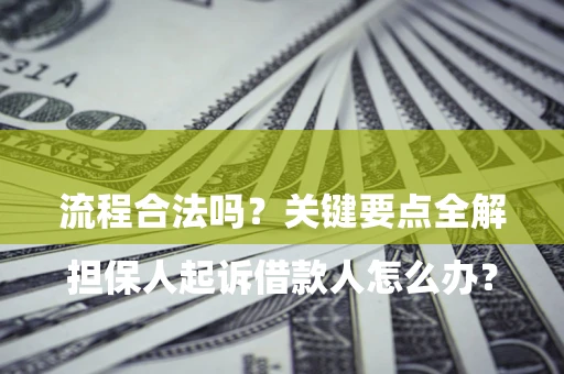 北京

担保人起诉借款人怎么办？流程合法吗？关键要点全解析